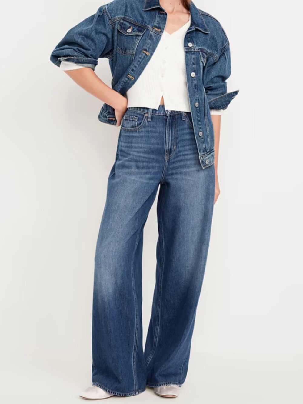 Old Navy High Rise Baggy Wide Legs 0